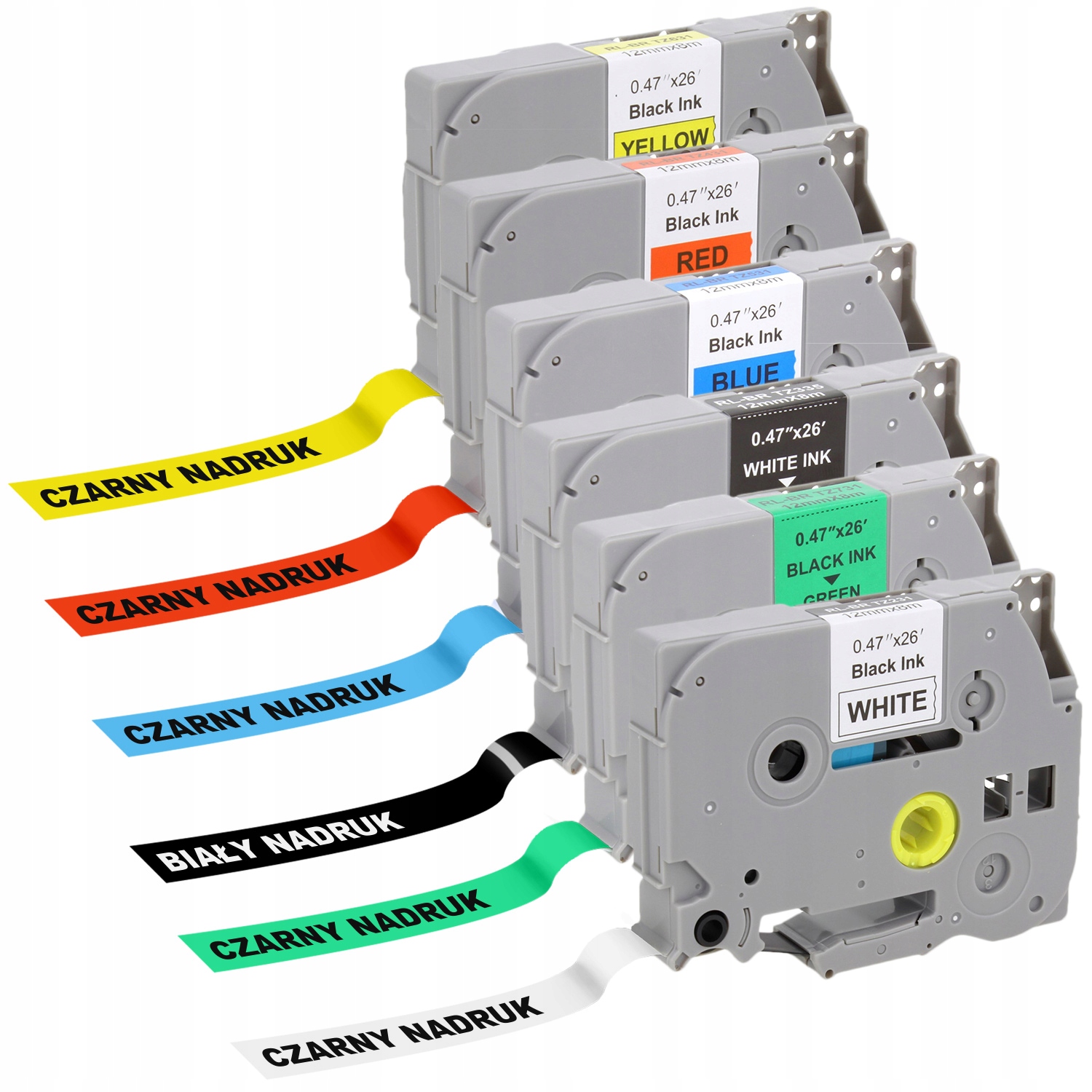 Pásky Meettec pre Brother PT-H110 12 mm x 8 m 5 ks + páska Meetettec B-TZE-531 12 mm 8 m